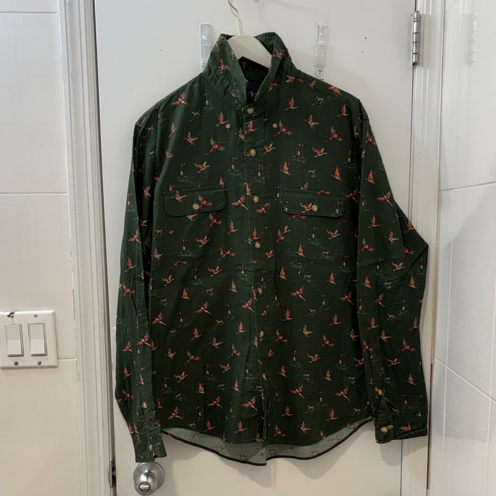 Polo Ralph Lauren Dark Green Patterned Men's Shirt